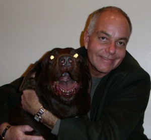 Jeff with Chocolate lab